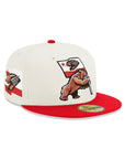 Fresno Grizzlies Chrome Red 2 Tone Bear Flag SP MiLB 59Fifty Fitted