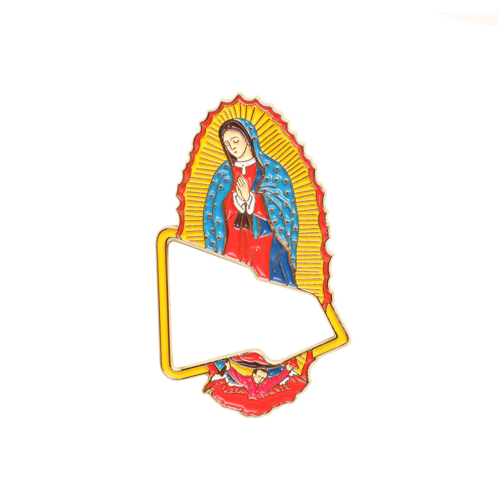 CrownMinded Virgin Mary Virgen De Guadalupe New Era Flag Outline