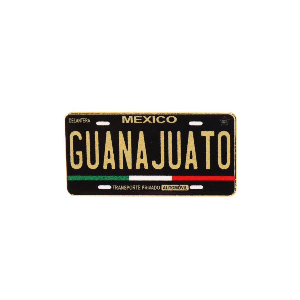 Guanajuato Mexico Black Gold Car Plate Cap Pin