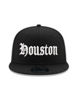 Houston Black on White Old English 9Fifty Snapback