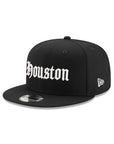 Houston Black on White Old English 9Fifty Snapback