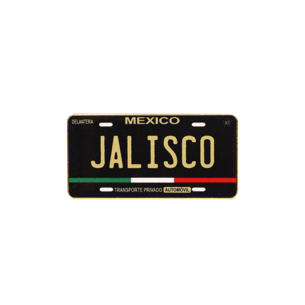 Jalisco Mexico Black Gold Car Plate Cap Pin