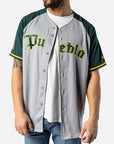 Pericos De Puebla Club De Beisbol LMB Gray Green Away Jersey