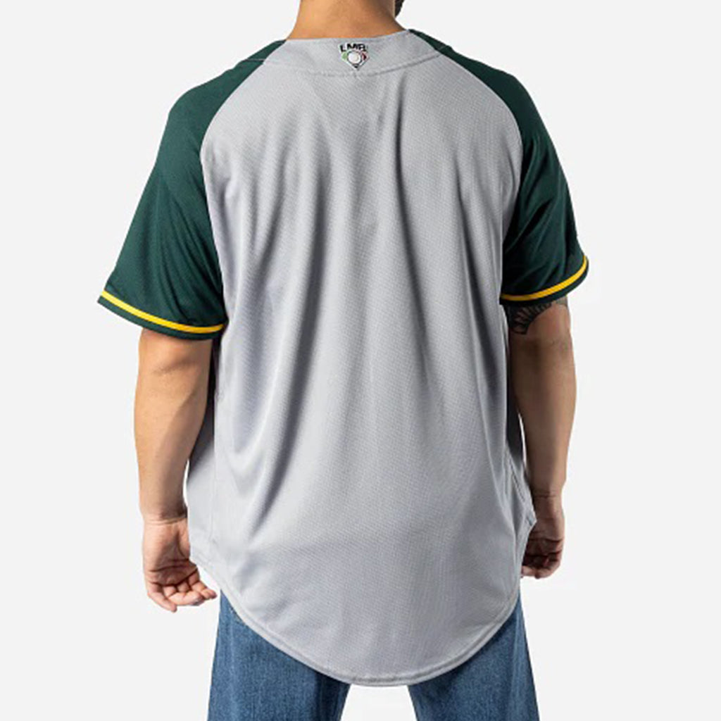 Pericos De Puebla Club De Beisbol LMB Gray Green Away Jersey