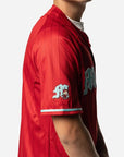 Diablos Rojos Del Mexico Club De Beisbol LMB Red Pinstripe Jersey
