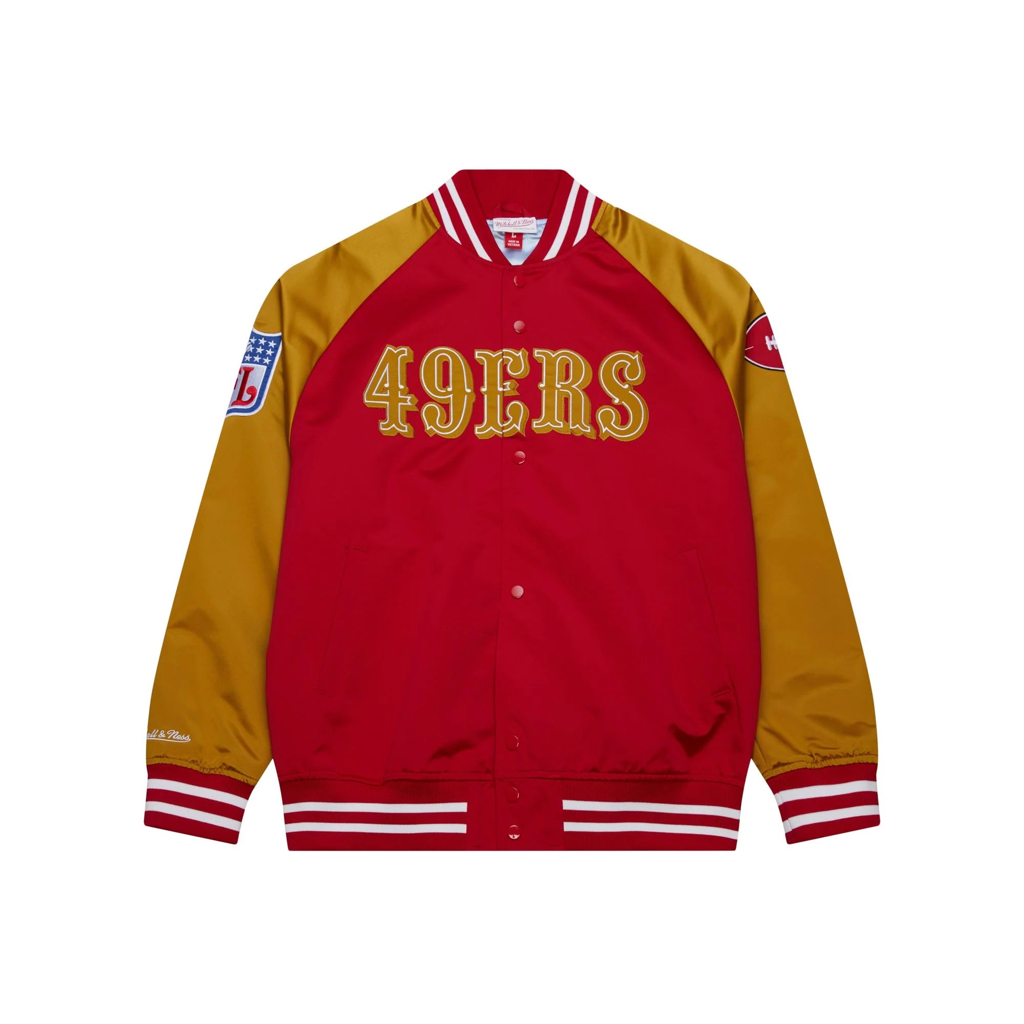 サ*ラ様 49ers ニットジャケット Mitchell & Ness San Francisco 49ers Red Gold Faithful To The Bay