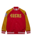 Mitchell & Ness San Francisco 49ers Red Gold Faithful To The Bay Lightweight Satin Jacket