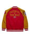 Mitchell & Ness San Francisco 49ers Red Gold Faithful To The Bay Lightweight Satin Jacket