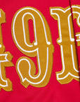 Mitchell & Ness San Francisco 49ers Red Gold Faithful To The Bay Lightweight Satin Jacket