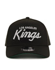 Los Angeles Kings Retro Script Black 9Forty A-Frame Snapback