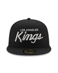 Los Angeles Kings Throwback Wordmark Script Black NHL 59Fifty Fitted