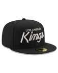 Los Angeles Kings Throwback Wordmark Script Black NHL 59Fifty Fitted