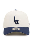 Los Angeles Old English Chrome Oceanside Blue 9Forty A-Frame Snapback