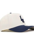 Los Angeles Old English Chrome Oceanside Blue 9Forty A-Frame Snapback
