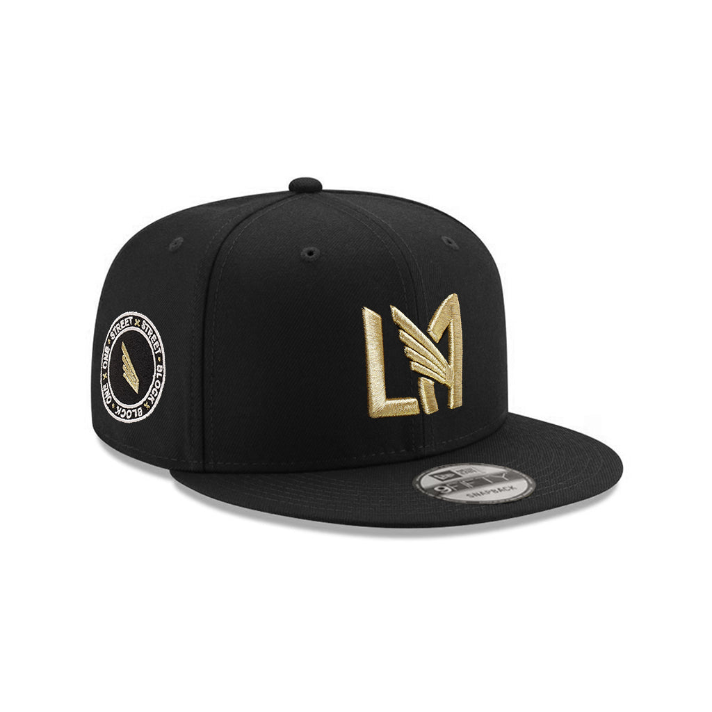 Los Angeles Football Club LAFC MLS Black Metallic Gold Street Badge SP 9Fifty Snapback