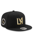 Los Angeles Football Club LAFC MLS Black Metallic Gold Street Badge SP 9Fifty Snapback