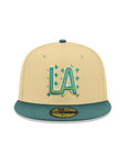 Los Angeles LA Galaxy Vegas Gold Green 2 Tone Alternate Logo SP 59Fifty Fitted