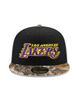 Los Angeles Lakers Black Real Tree 2 Tone 75th Anniversary SP 59Fifty Fitted