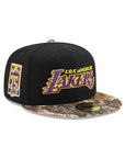 Los Angeles Lakers Black Real Tree 2 Tone 75th Anniversary SP 59Fifty Fitted