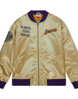 Mitchell & Ness Los Angeles Lakers Lightweight Gold Satin Jacket
