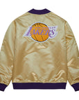 Mitchell & Ness Los Angeles Lakers Lightweight Gold Satin Jacket
