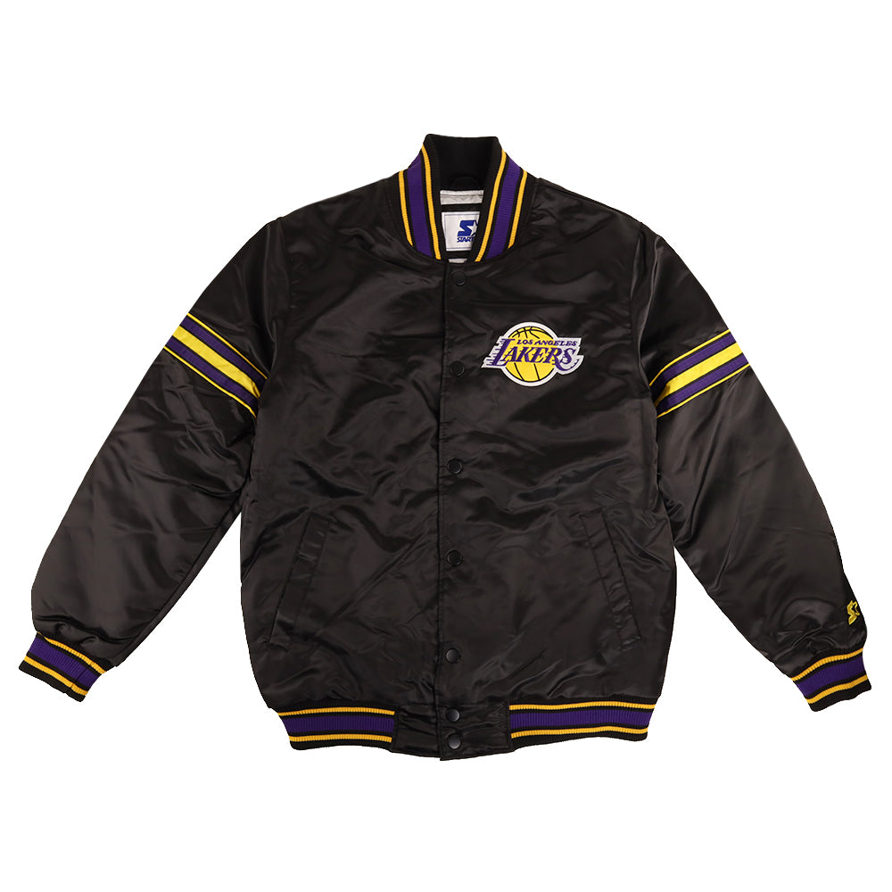 Starter Los Angeles Lakers Black Full-Snap Varsity Jacket – CROWN