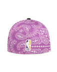 Los Angeles Lakers Purple Paisley Black 2 Tone Alternate Logo SP 59Fifty Fitted