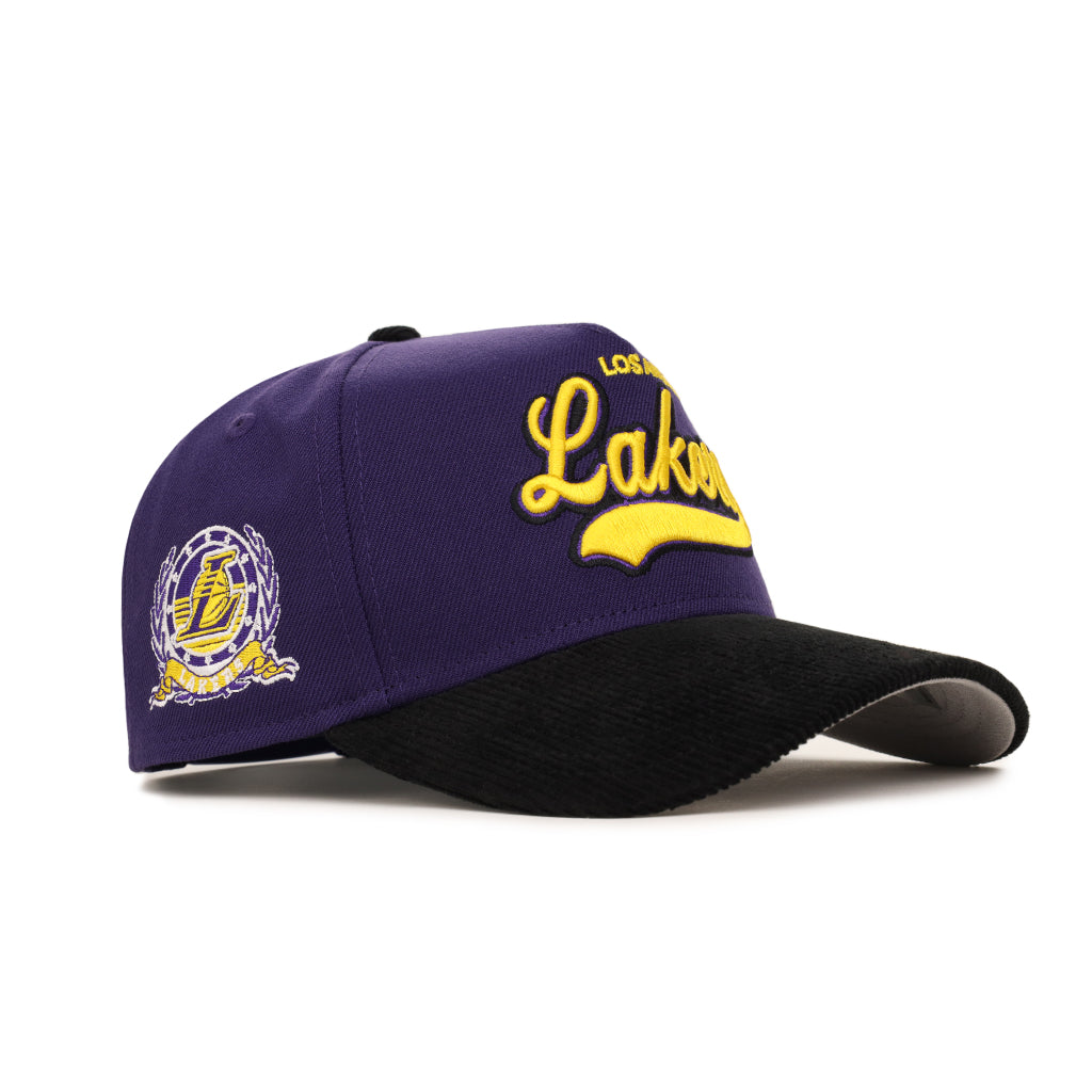Los Angeles Lakers Purple Black Corduroy Alternate Logo SP 9Forty