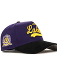 Los Angeles Lakers Purple Black Corduroy Alternate Logo SP 9Forty A-Frame Snapback