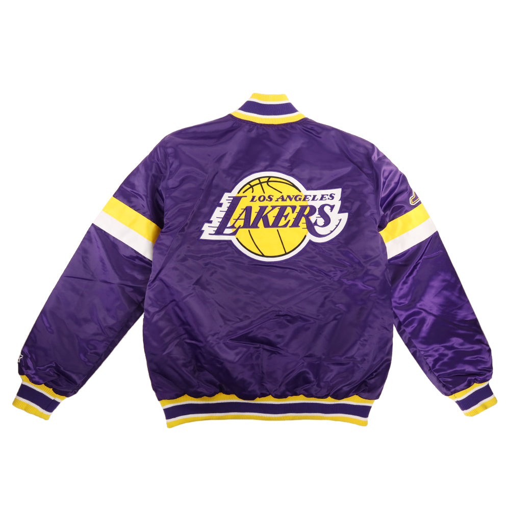 Starter Los Angeles Lakers Purple Home Game Satin Full-Snap