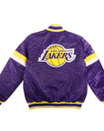 Starter Los Angeles Lakers Purple Home Game Satin Full-Snap Varsity Jacket