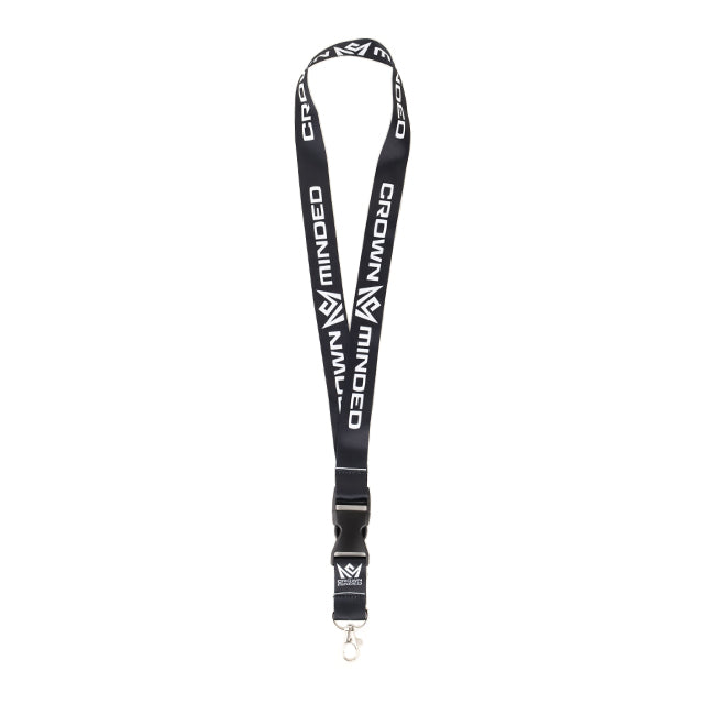 Crownminded Classic Logo Black White Lanyard – Crown Minded