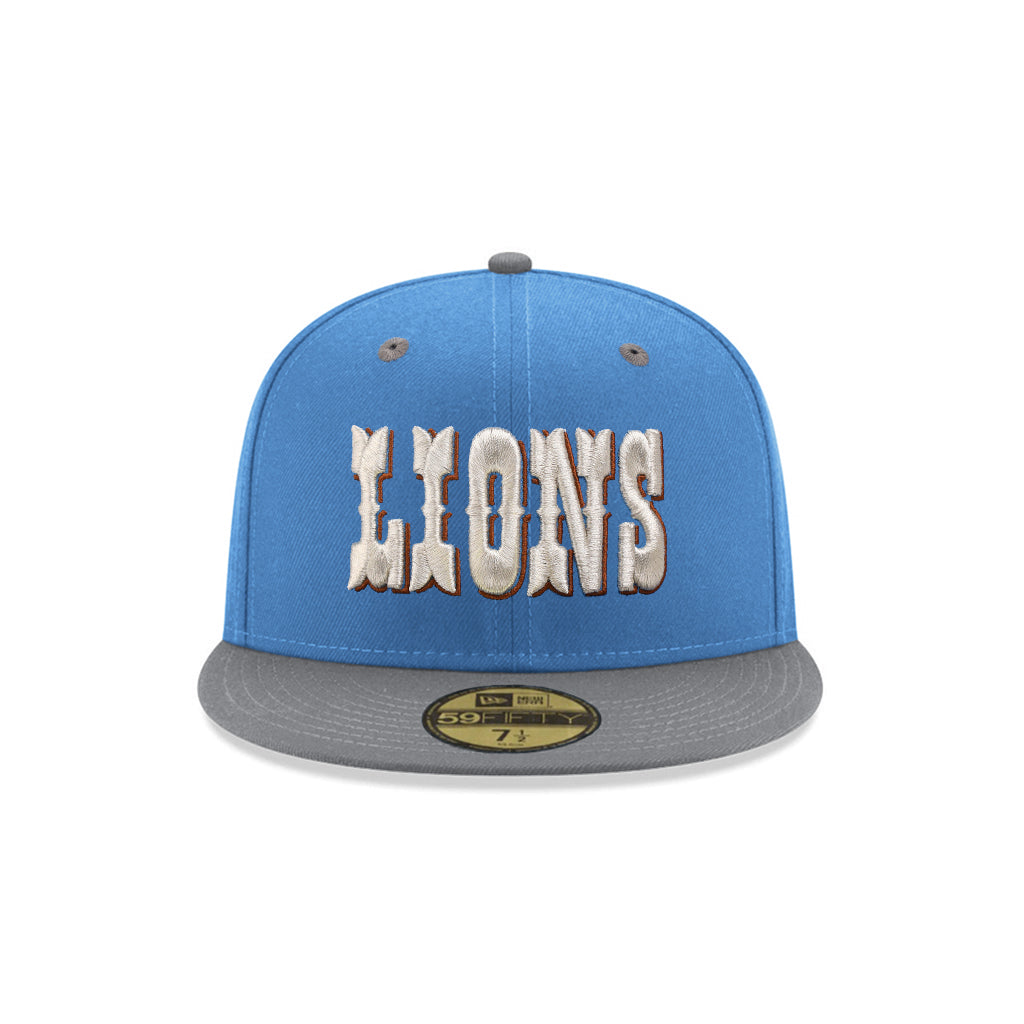 Detroit Lions Blue Gray 2 Tone 60th Anniversary SP 59Fifty Fitted