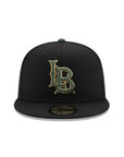 Long Beach College NCAA Black On Green 59Fifty Fitted