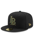 Long Beach College NCAA Black On Green 59Fifty Fitted