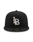 Long Beach College NCAA Black On White 59Fifty Fitted