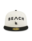 Long Beach College Chrome Black 2 Tone California Flag SP NCAA 59Fifty Fitted