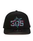 Miami Marlins Black Team 9Fifty A-Frame Snapback