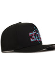 Miami Marlins Black Team 9Fifty A-Frame Snapback