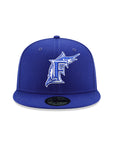 Florida Marlins Royal Blue On White 59Fifty Fitted