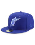 Florida Marlins Royal Blue On White 59Fifty Fitted