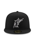 Florida Marlins Black on White 59Fifty Fitted