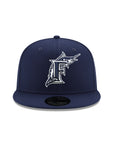 Florida Marlins Oceanside Blue On White 59Fifty Fitted