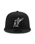 Florida Marlins Black on White 9Fifty Snapback