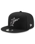 Florida Marlins Black on White 9Fifty Snapback