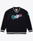 Mitchell & Ness Los Angeles Dodgers Mexico V-Neck Pullover Black Satin Jacket