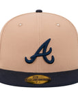 Atlanta Braves Camel Navy 2 Tone 59Fifty Fitted