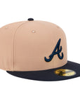 Atlanta Braves Camel Navy 2 Tone 59Fifty Fitted