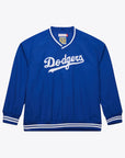 Mitchell & Ness Los Angeles Dodgers V-Neck Pullover Satin Jacket