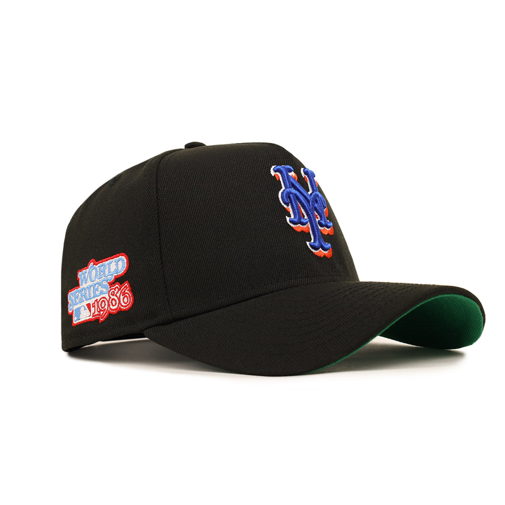 New York Mets 1986 World Series SP Black 9Forty A-Frame Snapback